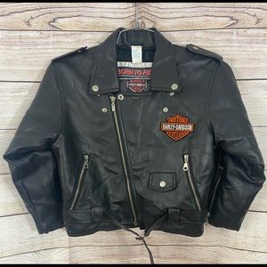 Kids Harley Davison pleather jacket.